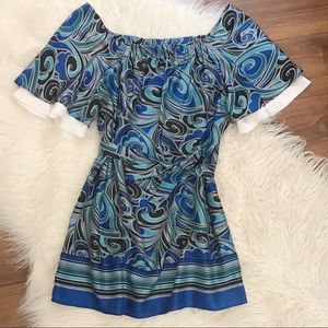 NINE WEST/SILK TUNIC/BUTTERFLY SLEEVE/LARGE/B28